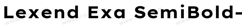 Lexend Exa SemiBold字体转换